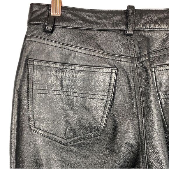 Vintage Tommy Hilfiger Leather Straight Leg Pants Size 6 - Picture 6 of 14